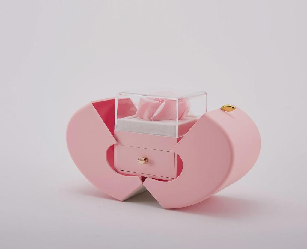 Eple Rose Smykkeskrin - Jul, Valentinsdag, Morsdag Preservert Blomstergave