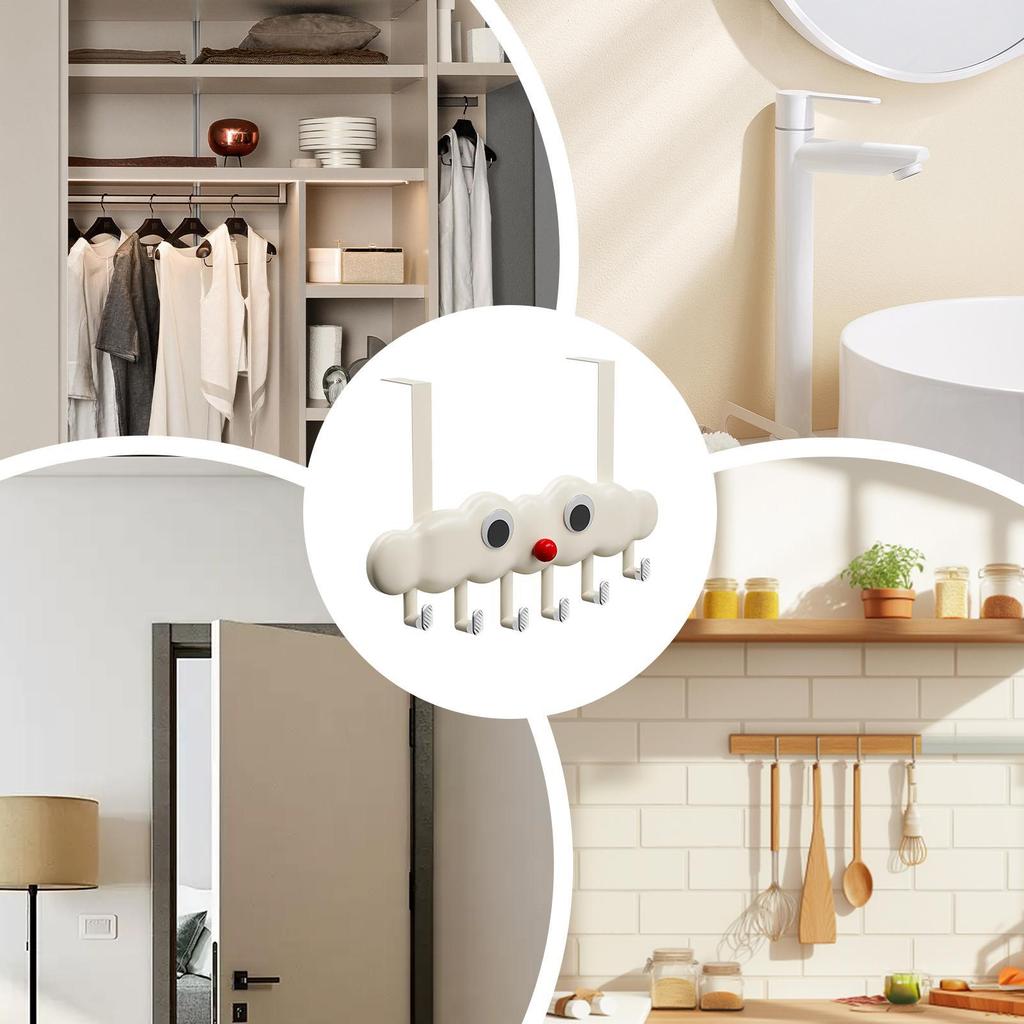 Handtuchhaken für Badezimmer Wolken-Design Wand Kreativer Aufhänger Halter Bademantel- & Handtuchhaken für Kleidung Schlüssel Schlafzimmer Wohnzimmer Tasche
