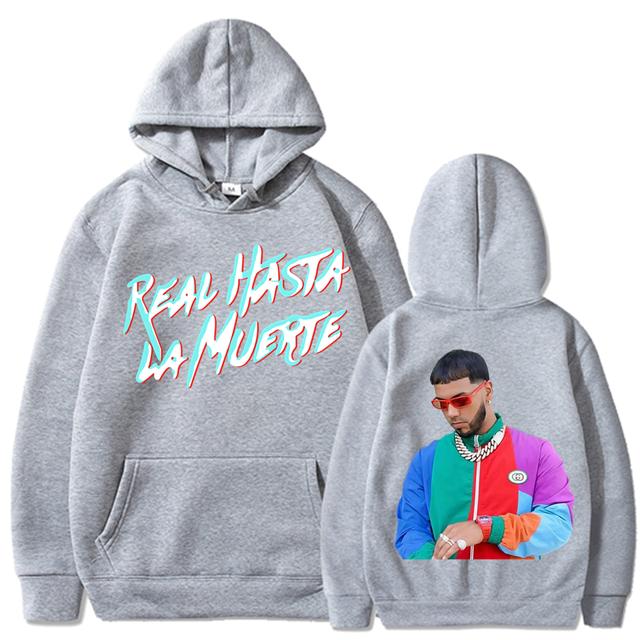 Nová hip-hop Unisex a dámská ležérní teplá sportovní mikina s kapucí Real Hasta La Muerte ležérní sportovní oblečení Unisex a dámské anime pulovry