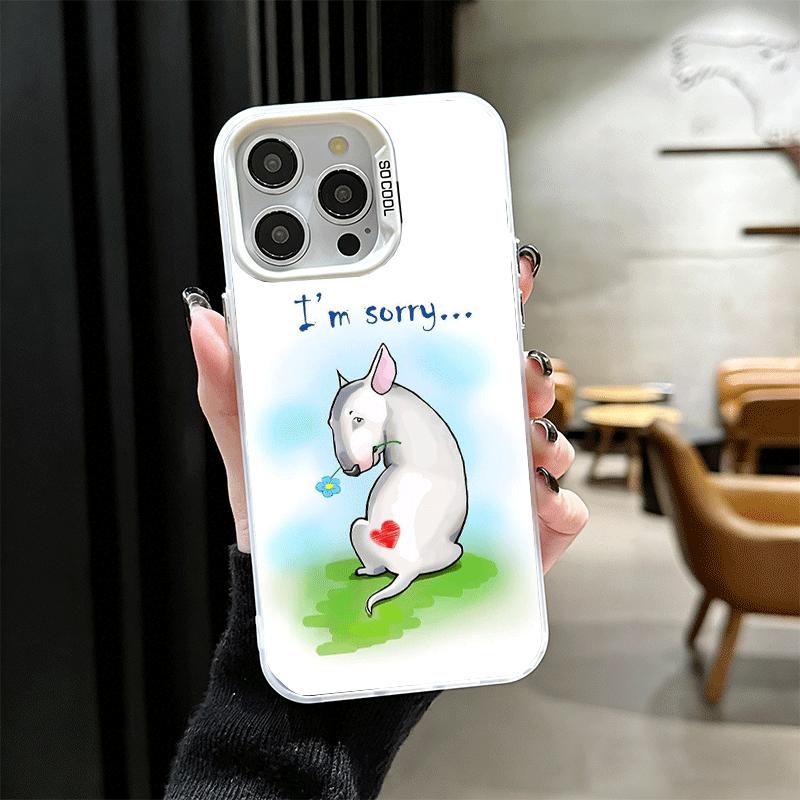 

Бультерьер Собака Милые Щенки Ударопрочный Чехол для Телефона для iPhone 17 Air 16 16E 15 Pro Max 14 Plus 13 Mini 12 Задняя Крышка Защита от Падения iPhone 16 Pro