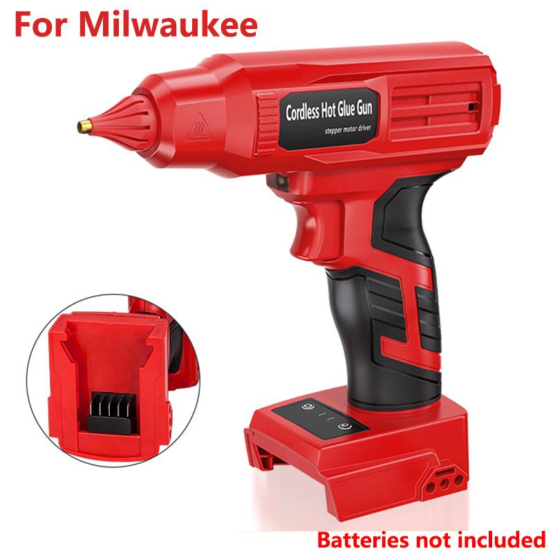 100W Hot Melt Glue Gun With LED Light For Dewalt For Makita/Milwaukee/Bosch/Ryobi 18V Li-ion Battery For Manual Work Repair