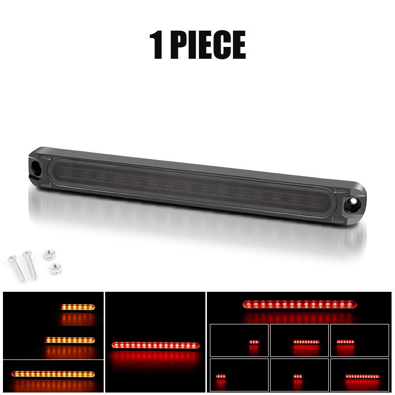 12V 24V 30led Tail Light Bar Flowing Red Yellow Turn Signal Light DRL Running Light Stop Brake Warning Lamp For Truck Trailer RV 1pc 30led