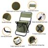 Portable Outdoor Folding Ice Pack Chair with Storage Bag with Backrest Insulation 3-in-1 Leisure Camping Fishing Chair