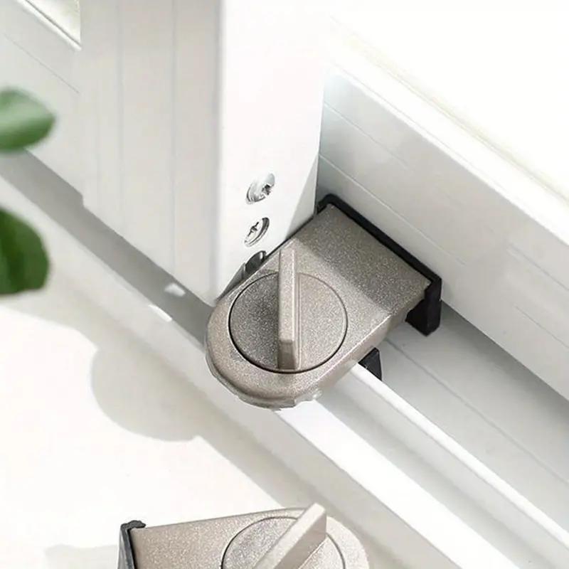 Aluminum Alloy Sliding Window Safety Lock Adjustable Anti-Theft Lock Door Stopper Child Security Lock for Home and Office