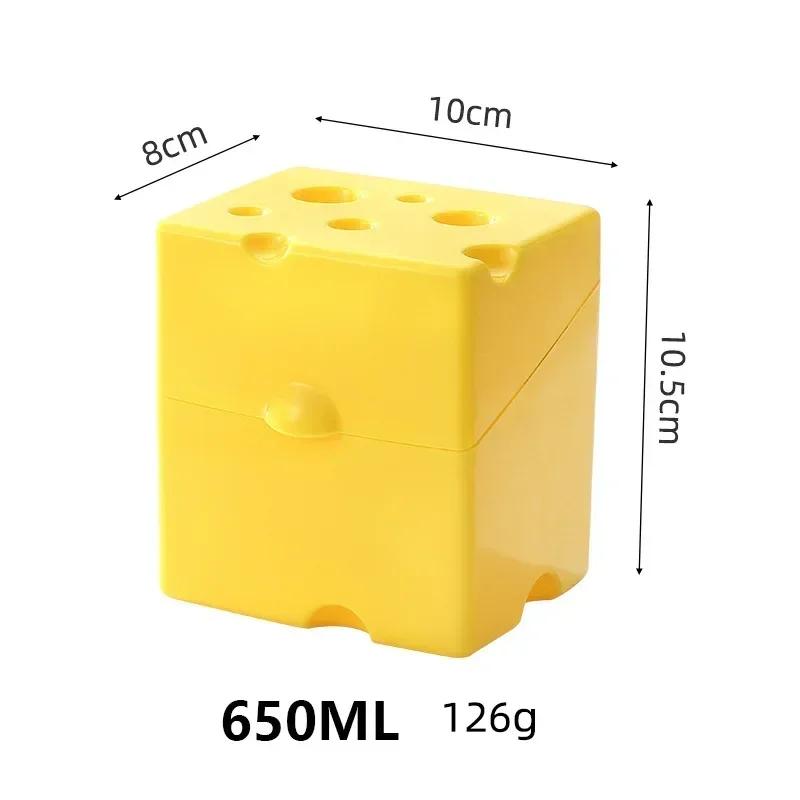 Sliced Cheese Storage Container Plastic Butter Block Lid Box Cheese Slice Saver with Holder Flipped Sliced Cheese Storage Box