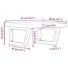VidaXL Wall-mounted Vanity Shelf Steel and Solid Oak Wood, Floating Vanity Shelf, Vanity Shelf for Countertop 3302391