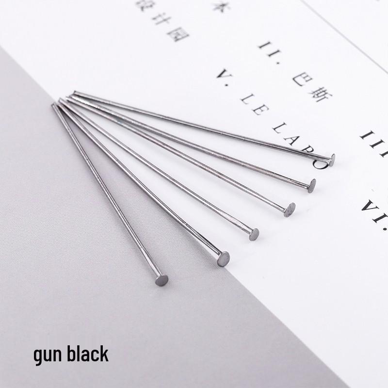 200 Flachkopf-T-Pins für DIY-Perlenarbeiten, handgefertigte Haarnadeln, Ohrringe und Schmuckzubehör
