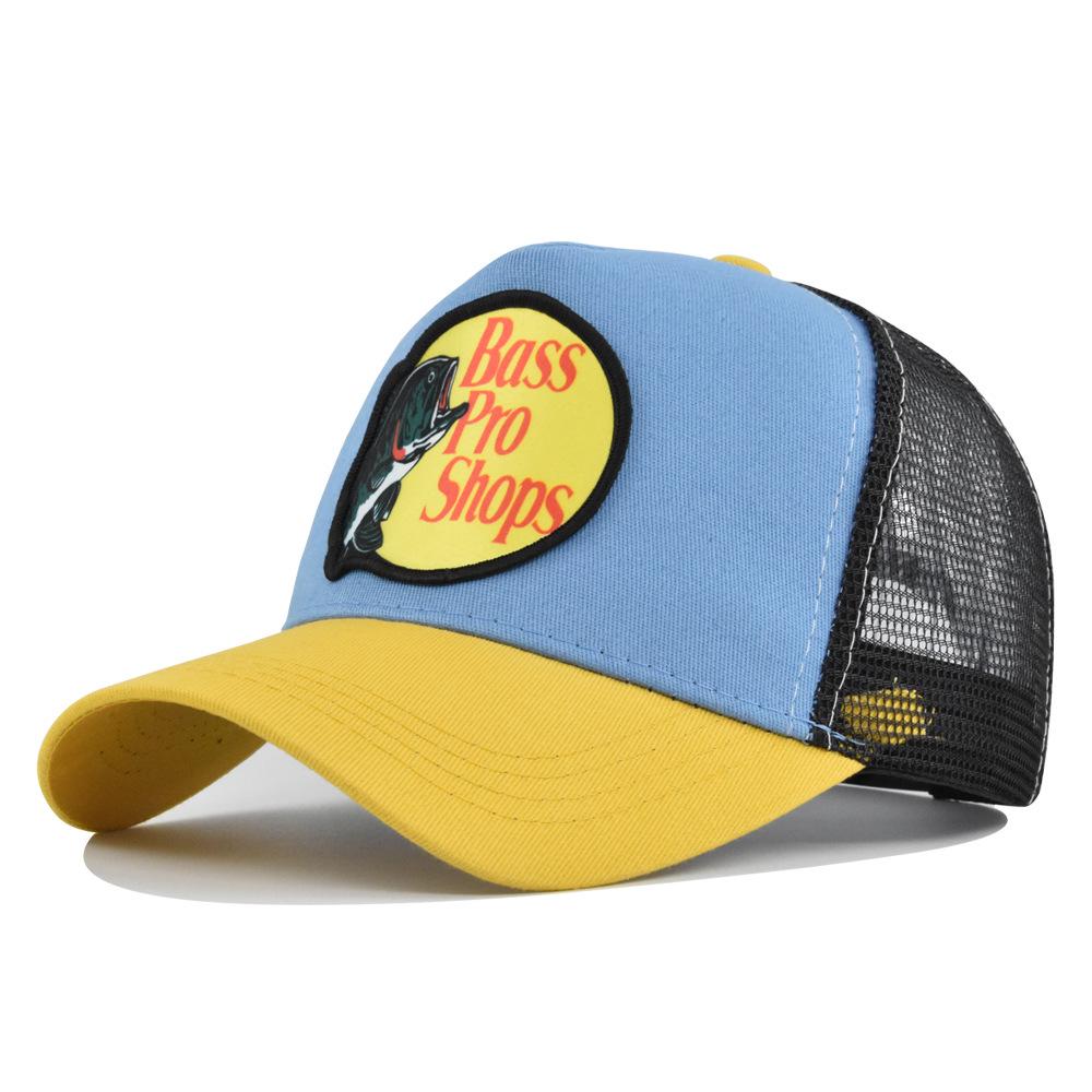 Cappellino a Rete con Visiera Curva e Ricamo a Punto Croce - Cappello da Sole Estivo