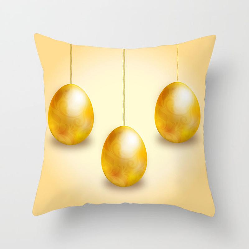 

New Easter Bunny Easter Egg Pattern Cushion Cover Decorative Atmosphere Abstract Pattern Sofa Pillow Pillow Cover 45*45cm