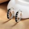 Silver Hoop Earrings for Women Cubic Zirconia Hoop Earrings for Mother's Day Anniversary Birthday Gifts