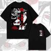 Japan Animation Derivatives T-shirt Uchiha Madara Sharingan Printing Men's 2025 Summer Fashion Casual Oversized Streetwear