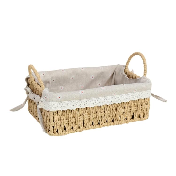 Woven Storage Bin Large Capacity Organiser Basket For Toy Cosmetics Jewelry Book Small Items Living Room Bedroom Dresser