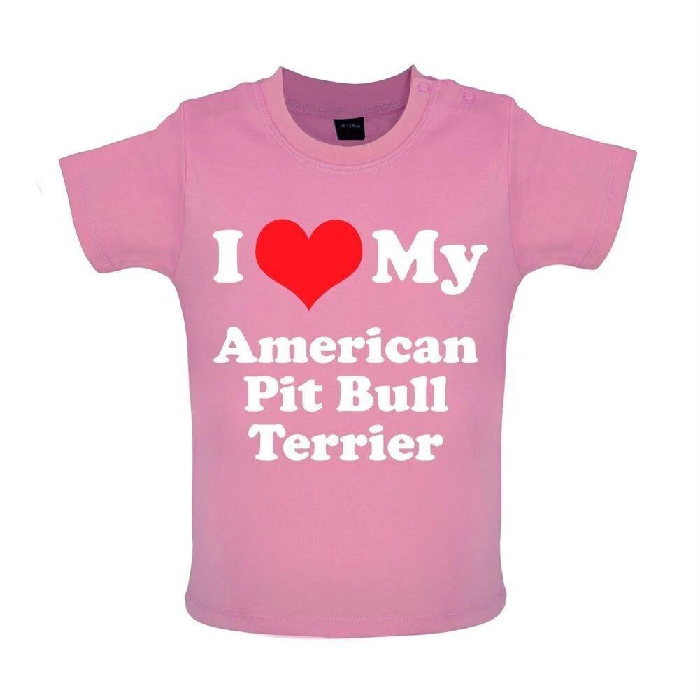 

I Love My American Pitbull Terrier - Kids T-Shirt Tees Top - Pit Bull Dogs 100