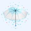 Fashion Automatic Cute Sakura Rain Umbrella Transparent Three-fold Umbrella Cherry Blossom Mushroom Sakura Umbrella Rain Gear