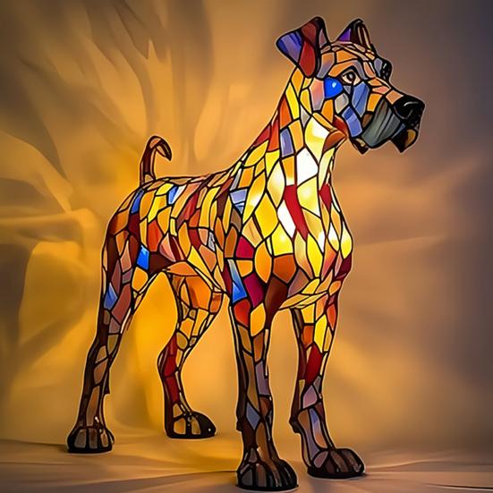 LED Night Lamp Soft Glow Non-Glare Funny Adorable Bulldog Dachshund Lamp Animal Dog Shaped Desk Light