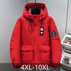 Μεγάλο Μέγεθος 4XL-10XL Μοντέρνα Ανδρικά Πάρκα Χειμερινό Παλτό με Κουκούλα Casual Φαρδιά Παχιά Ζεστά Εξωτερικά Ρούχα Oversize Ανδρικά Μπουφάν