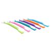 12Pcs Double Sided Cat Toothbrush Efficient Curved Handle Elastic Bristles Cat Teeth Cleaning Brush for Kitten Small Pet