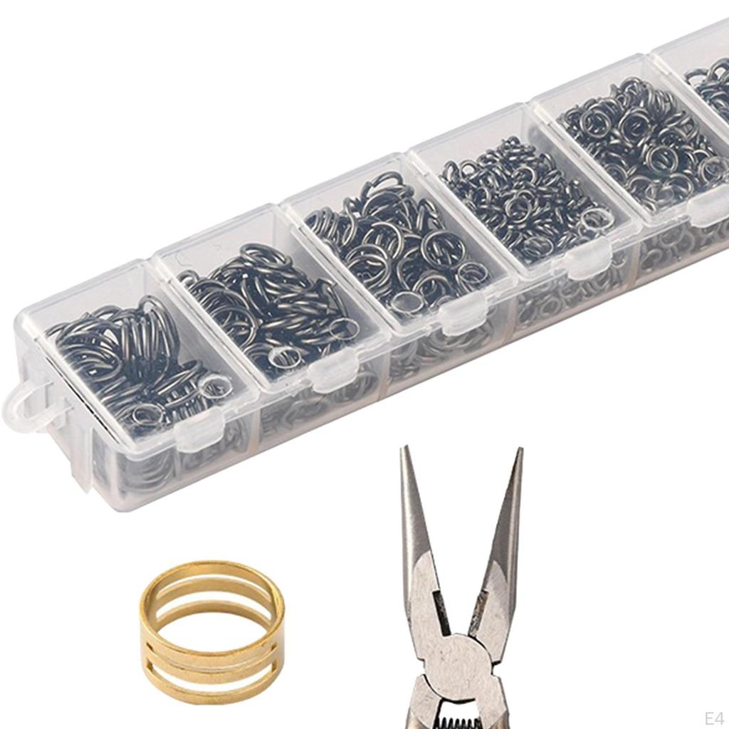 Jump Rings Lobster Clasps for DIY Jewelry Making Finger Loop Practical Compact Tweezers Key