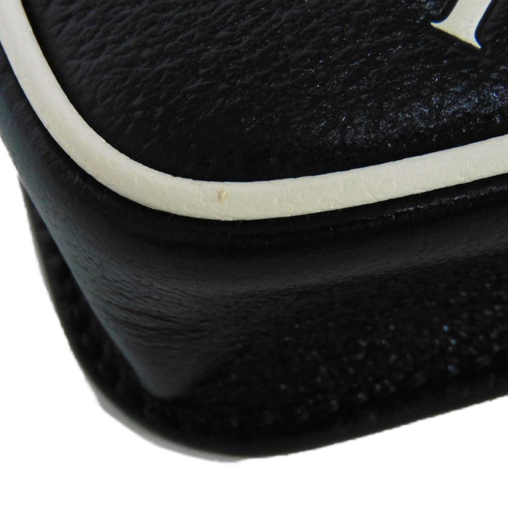 Used Adidas Phone Holder 9539 721794 AAA8K 8495 7921 Trefoil Logo White Excellent Condition Interlocking G Black Men's