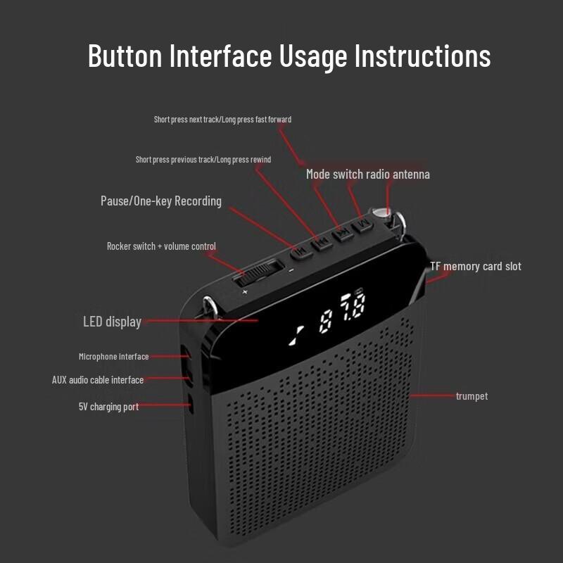 SAST K35 Little Bee Portable Voice Amplifier CN Plug (adapter Included)