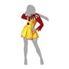 Damenkostüm Clown Gelb