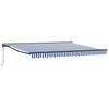 Retractable Awning Frame Blue and White 400 X 300 Cm