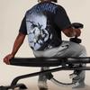 Amerikanisches Haifischmuster Herren Übergröße Kurzarm Locker sitzendes T-Shirt