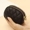 Double Layer Coin Purse, Dual-Compartment PU Leather Wallet, with Zipper Durable Scratch-Resistant Coin Holder Pouch