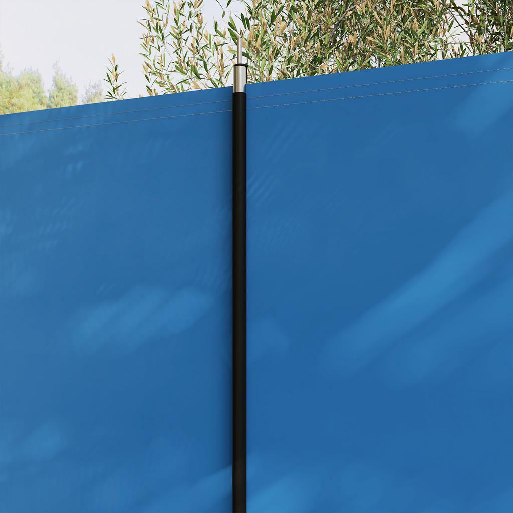 4 Pole Camping Windbreaks, Beach Wind Shield Shelter with Carry Bag and Steel Poles, 540cm x 150cm, Blue