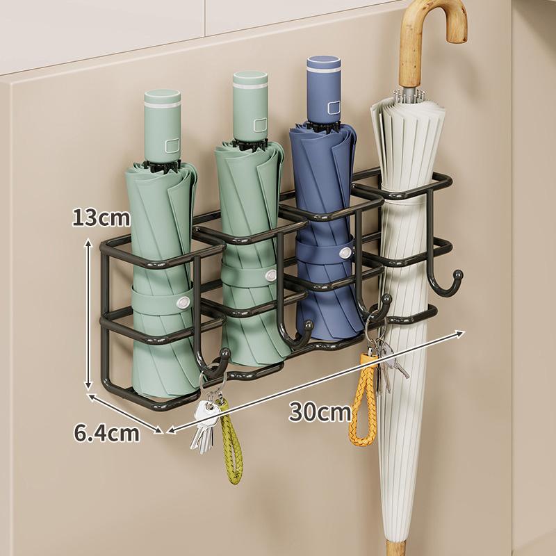 Wall-Mounted Umbrella Storage Rack for Entrance, Drainage Design, Hallway Umbrella Organizer Box
