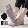Damen Atmungsaktive Frotteesohle Yoga Socken Silikon Rutschfest Bandage Pilates Socke Damen Ballett Tanz Fitness Workout Baumwollsocken