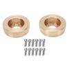 1 Pair RC Internal Brass Counterweight Brake Disc Weights for 1.9in 2.2in Wheel Rims 6 Holes with Pattern