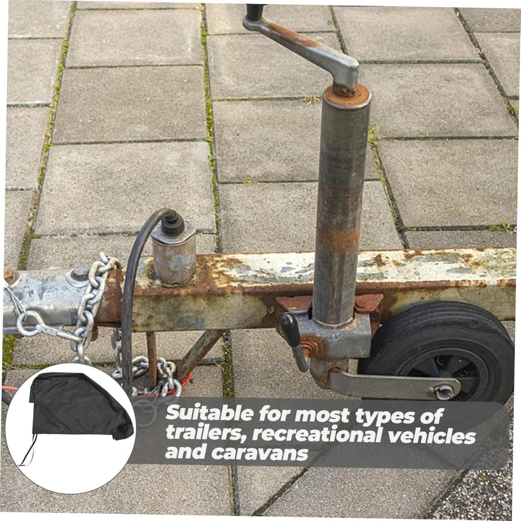 Trailer Hitch Cover 34X24X16 Inch Travel Trailer Tongue Jack Protector Waterproof Dustproof Rv Tow Hitch Cover for Car Caravan