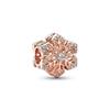 Plated Rose Gold Sparkling Pink Air Balloon & Levelled Heart Charm Bead Fit Original Sier Bracelet DIY Jewelry