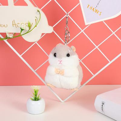 Niedliche Hamsterpuppe Schlüsselanhänger Anhänger Umweltfreundlich Und Geruchlos Kette Stoffhamster Plüsch