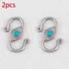 2pcs 6pcs Stainless Steel Natural Stone S Shape Hook Clasps Connectors Jewelry Makings Findings DIY Eye Clasp Jewelry Components