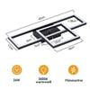 Plafonnier LED - NETTLIFE - 20W - Noir - Blanc chaud 3000K - 42x20x7 cm