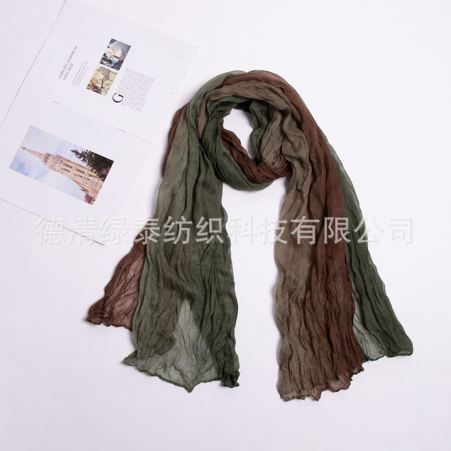 

Жіночий шарф із імітацією контрастного кольору, шарф з ручним розписом і принтом Above 175cm