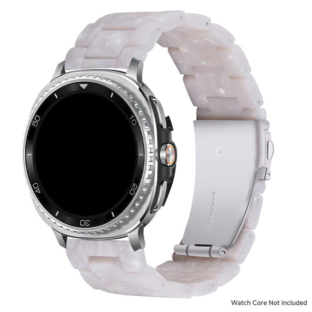 Bracelet en résine de luxe pour Samsung galaxy watch 8/8 classic 46mm Bracelet à maillons transparent pour galaxy watch ultra 2025/7 47mm bracelet