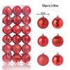 24Pcs 3cm Christmas Balls Christmas Tree Decoration Xmas Hanging Tree Pendants Home Party Christmas Tree Decor New Year Gifts