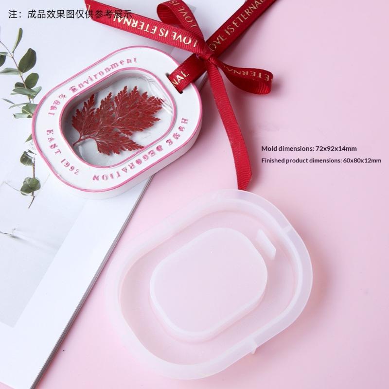 Round/Oval-Shaped Silicone Mold With Hole For Hanging Pendants Making Diy Craft Silicone Mold Aromatherapy Mold