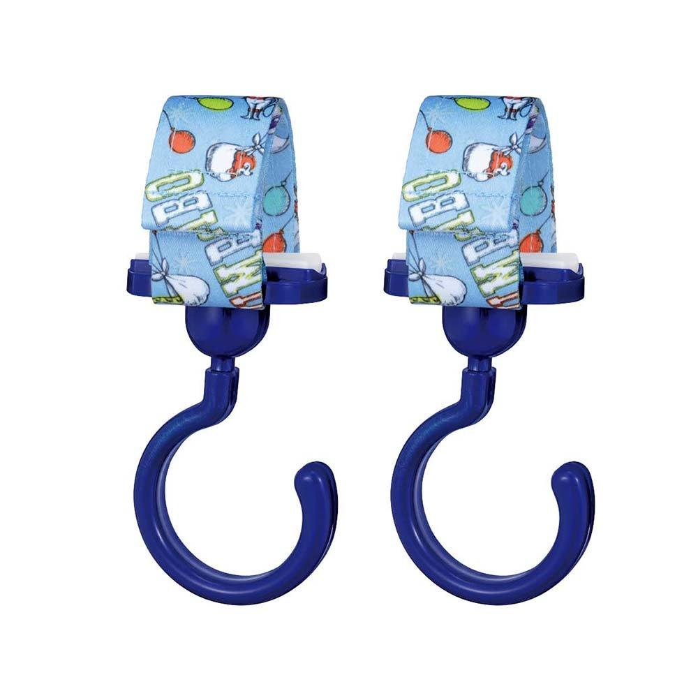 Napolex Stroller Hooks of Disney Dumbo Design Easy Installation with Velcro Fasteners Rotation Also Compatible with Car Headrests Stroller Baby Car