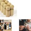 Men Shape Peg Dolls Natural Hardwood Unfinished DIY Wedding Cake Topper Home Decor Kids Toys Crafts 10PCS/Set