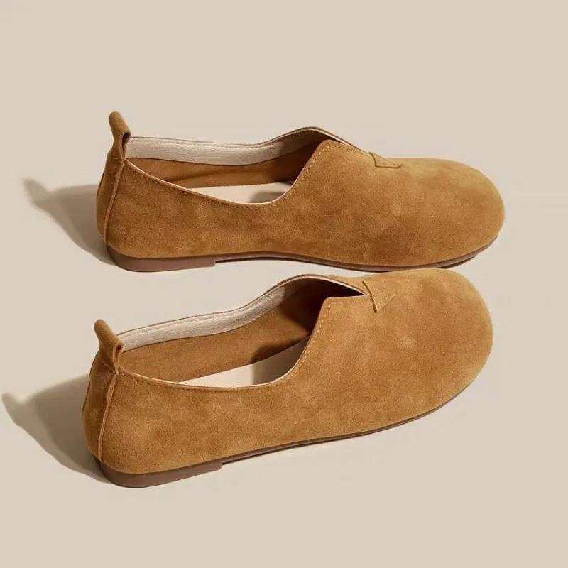 Fashion Women's Flat Shoes Slip-on Round Toe Low Heel Elegant High Quality Fashion Quick Delivery Wholesale Sale Lastest Ladies Footwear