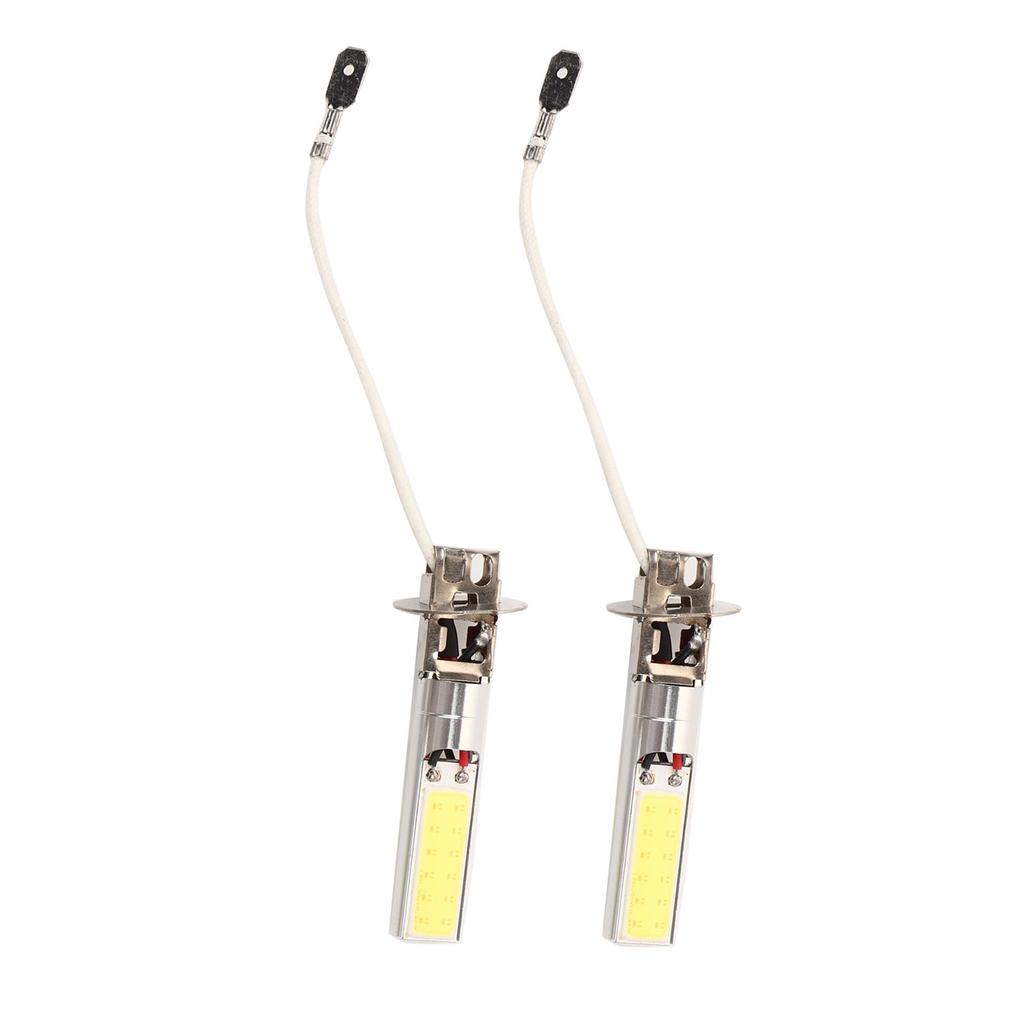 2Pcs H3 COB LED Helle Xenon Weiß 6000K Auto Auto Nebel Licht Lampe Birne 12V 10W