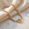 Decoration Minimalist Choker Necklace Simple Collarbone Chain Circular Pendant Necklace  Daily Wear