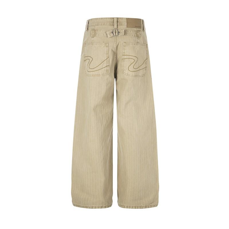 Magic Bear Fall Winter American Vintage Wash Relaxed Straight Leg Casual Pants