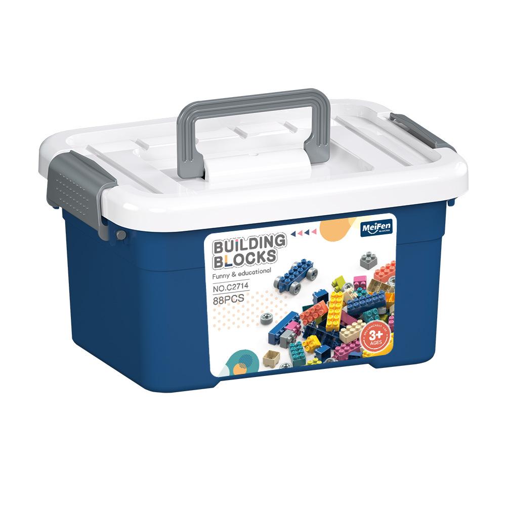 English Version Portable Storage Box Children'S Assembled Granular Building Block Snow Flake Toy