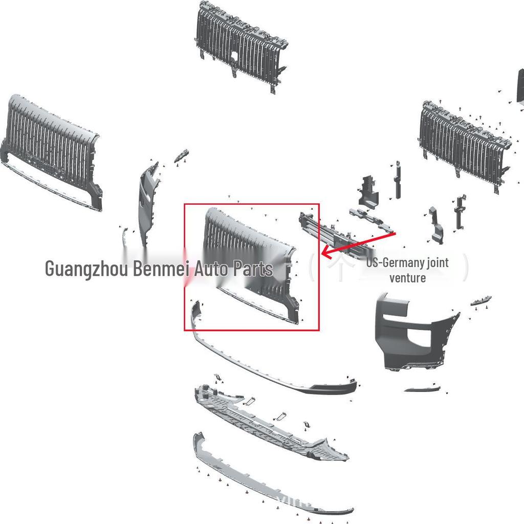 6608412186 Compatible Front Grille Trim for ZEEKR 9X