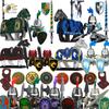 Medieval Castle Soldier Action Figures Building Block Dragon Anime Knight Accessory Warhorse Militia Helmet Shield Toy Gift B15